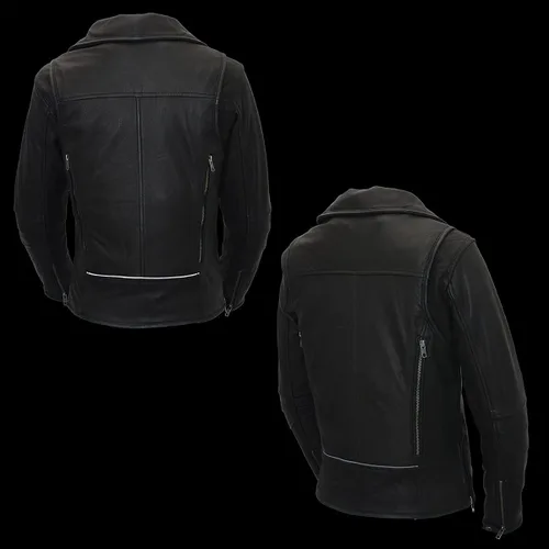Vista 5 de Milwaukee Leather chamarra de piel con ventilación para motocicleta, para mujer