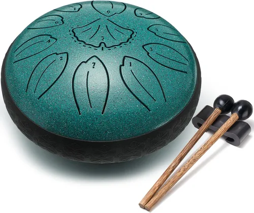 Vista 15 de Lronbird Percusión de tambor de lengua de acero, instrumentos musicales de 6 pulgadas, 8 notas, regalos musicales para familiares y amigos (azul)