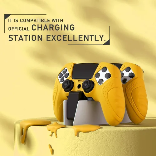 Vista 34 de PlayVital Guardian Edition Anti-Slip Ergonomic Silicone Cover Case for ps5 Edge Controller, Soft Rubber Protector Skin for ps5 Edge Wireless