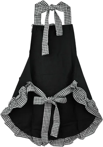 Vista 2 de Delantales de cocina de cocina, lindos delantales retro encantadores vintage para mujer, coquetos delantales vintage para mujeres y niñas