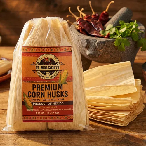 Vista 8 de Hojas de maíz para tamales 1 libra – Hojas de maíz secas premium, envolturas de hoja mexicana naturales y auténticas, frescas y sabrosas de El