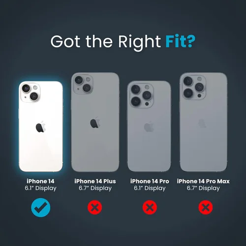 Vista 2 de Speck Funda transparente para iPhone 14 y iPhone 13 - Protección contra caídas, resistente a arañazos y anti-amarillamiento, funda de doble capa