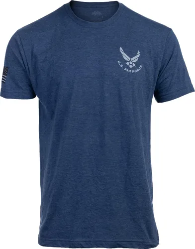 Vista 4 de U.S. Air Force Camiseta con licencia de la Fuerza Aérea de los Estados Unidos, camiseta militar para aviadores y veteranos de la USAF para hombres