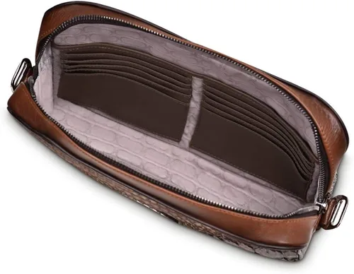 Vista 4 de Cuadra - Bolsa para documentos para hombre en piel auténtica Python