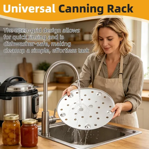 Vista 4 de 2 unids 85707 - Estante para latas a presión de 11 pulgadas para olla a presión Presto de 16 a 22 cuartos de galón Universal Steamer Rack for Home