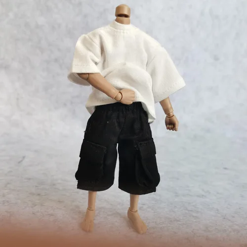 Vista 5 de Ropa de figura a escala 1/12, ropa masculina, camiseta, pantalones, pantalones, ropa para figura de acción masculina de 6 pulgadas, muñeca corporal