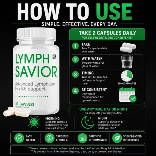 Vista 5 de Lymph Savior Capsules, Lymph Savior Advanced Support, paquete de 2 120
