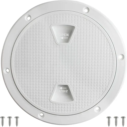 Vista 9 de Placas de cubierta para barcos, escotilla de barco de 4 pulgadas/6 pulgadas, escotilla de inspección circular antideslizante con cubierta