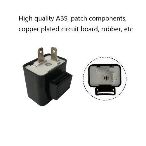Vista 6 de Relé de señal de giro de motocicleta de velocidad ajustable de 12 V (2 pines, cobre, normalmente abierto, enchufe, automático, montaje con tornillo)