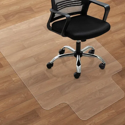 Vista 11 de Alfombrilla para silla de oficina para suelos duros - 45''×53'', protector de suelo transparente de PVC resistente para madera/azulejos