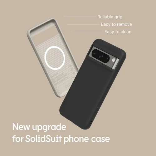 Vista 5 de RhinoShield SolidSuit - Funda compatible con Magsafe para Pixel 8 Pro, diseño delgado absorbente de golpes, con acabado mate de alta calidad