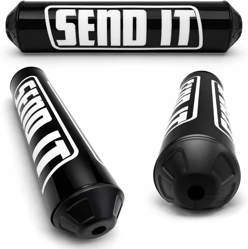 Vista 9 de SEND IT Almohadilla de Manillar con FREE GRIP DONUTS - Ajuste Universal para Motos de Cross y ATVs Barra Transversal (NEGRO, Redondo)