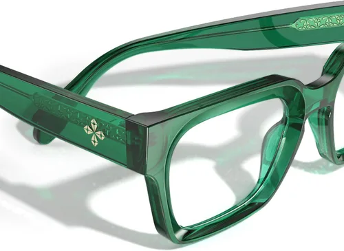 Vista 4 de VISOONE Fashion Computer Glasses with Wire Core Temples Colorado Clear Lens Lightweight TR90 UV400 Square Thick Frame Blue Light Blocking Glasses