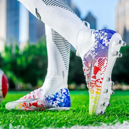 Vista 5 de HESBITEUL Zapatos de fútbol cómodos para hombre, para exteriores, interiores, para niños, para estudiantes de fútbol, zapatos deportivos de alta