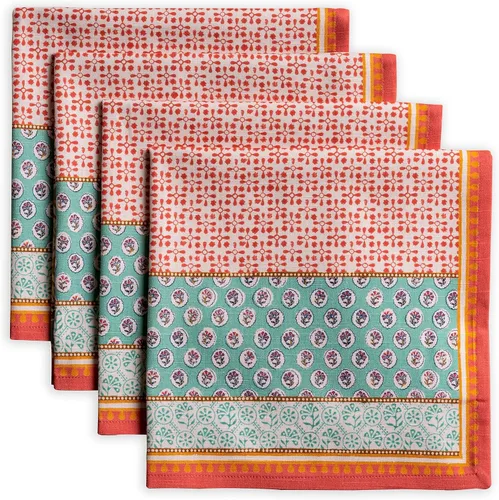 Vista 157 de Maison d' Hermine Juego de 4 servilletas de tela 100% algodón, suaves y duraderas, servilletas cuadradas reutilizables para uso diario, lavables