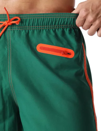 Vista 5 de Nonwe Traje de baño para hombre, de secado rápido, con cintura elástica, con forro