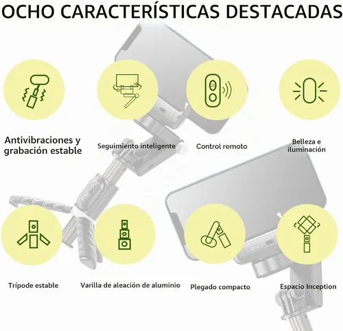 Vista 5 de Estabilizador cardán para teléfonos inteligentes, 3 ejes