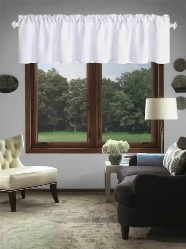 Vista 13 de Cortinas de cocina negras Ladity - 2 paneles de cortinas cortas opacas, 36 pulgadas, privacidad, niveles de café, cortinas de granja para ventana