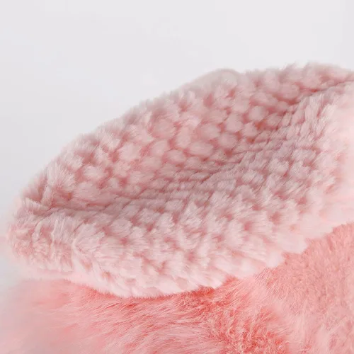 Vista 5 de Fauxfur Y2k - Gorro de conejo para mujer, gorro de invierno cálido con diseño de calavera y pompón, sombrero holgado