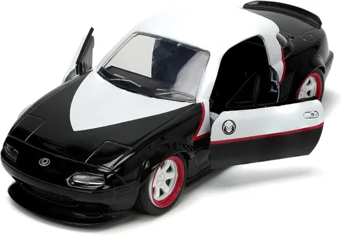 Vista 6 de Jada Marvel Avengers 1:32 1990 Mazda Miata - Auto fundido a presión y araña fantasma de 1.65 pulgadas, juguetes para niños y adultos