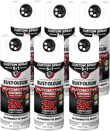 Vista 22 de Rust-Oleum 2X pintura en aerosol personalizada de esmalte automotriz 5 en 1, 12 onzas, claro brillante Brillo Transparente