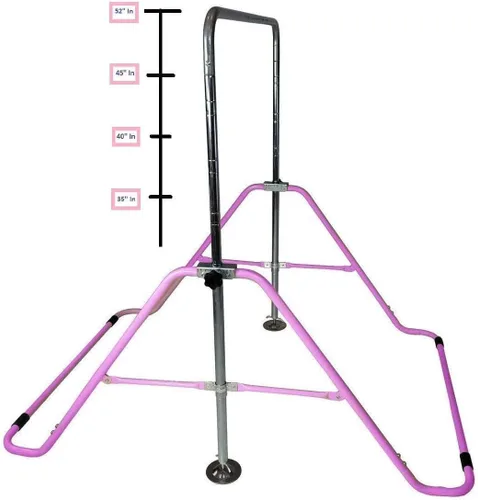 Vista 5 de XINDONGSHENG - Barra de gimnasia atlética expansible para niños, barra de equilibrio para entrenamiento junior, gimnasio, color morado con 2 pies x