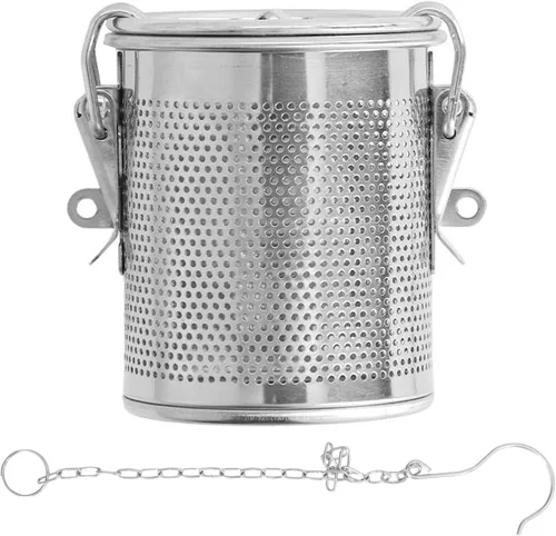 Vista 7 de Bolsa de condimentos de acero inoxidable, coladores y filtros de té, infusor de té, filtro multiusos, colador de condimentos, colador de condimentos