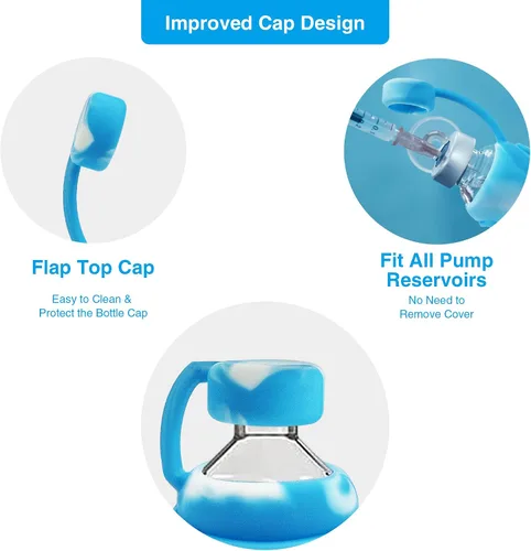 Vista 3 de Protector de viales de insulina, funda protectora de silicona para botellas de insulina de 0.3 fl oz (azul)