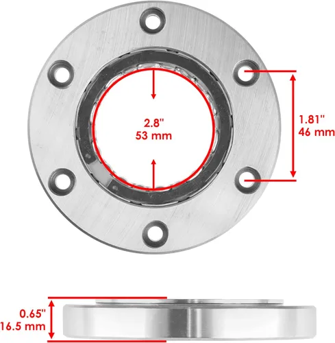 Vista 2 de Caltric Embrague de arranque y rueda loca de engranajes compatible con Yamaha Raptor 660R YFM660R 2001-2003