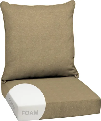 Vista 52 de Arden - Juego de cojines de asiento profundo para exteriores, espuma, 24x24, aguamarina