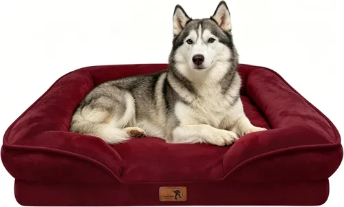Vista 47 de Spotted Play Cama ortopédica para perros con lados, sofá cama para perros pequeños, sofá cama de espuma de apoyo para mascotas con funda extraíble