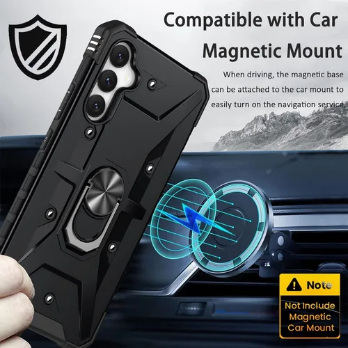 Vista 3 de Miimall Funda resistente para Samsung Galaxy A54 0.18 oz, cuerpo completo, soporte de anillo giratorio, protección a prueba de caídas de grado