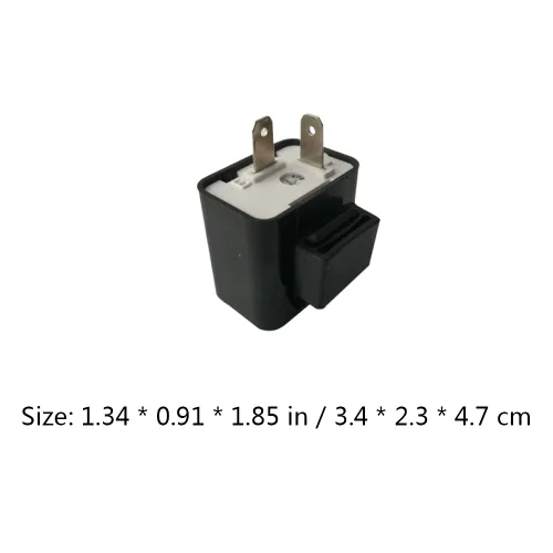 Vista 4 de Relé de señal de giro de motocicleta de velocidad ajustable de 12 V (2 pines, cobre, normalmente abierto, enchufe, automático, montaje con tornillo)