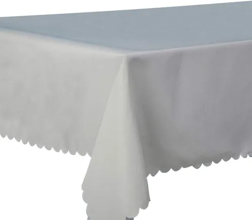 Vista 3 de Queenbox - Mantel rectangular rectangular de poliéster para bodas, fiestas, hoteles, restaurantes