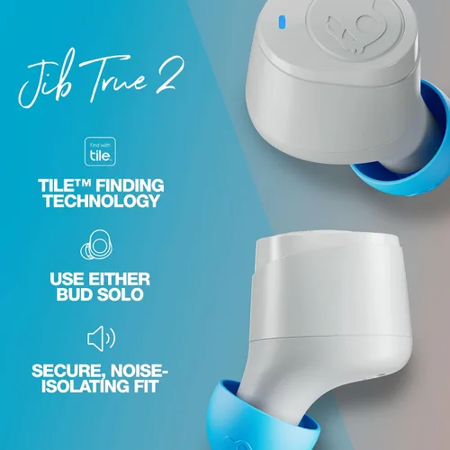 Vista 4 de Skullcandy Jib True 2 Auriculares Inalámbricos Verdaderos, Auriculares Bluetooth, hasta 33 horas de batería con estuche de carga, ajuste