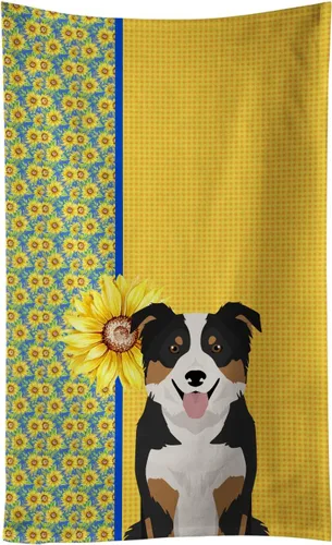 Vista 50 de Caroline's Treasures WDK5313KTWL - Toalla de cocina con diseño de girasoles de verano, color negro y tostado, Airedale Terrier, toalla de mano