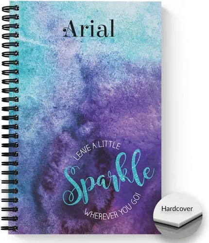 Vista 9 de Hardcover Believe You Can - Cuaderno motivacional personalizado, acabado mate satinado, 120 páginas del papel seleccionado, coloque espiral plana