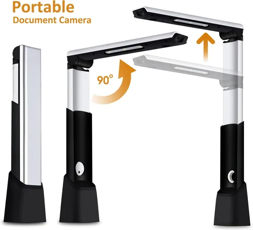 Vista 3 de Escáner de cámaras de documentos, 10MP CMOS, presentador visual tamaño máximo A3, tecnología OCR, con luz LED y micrófono, herramientas fáciles