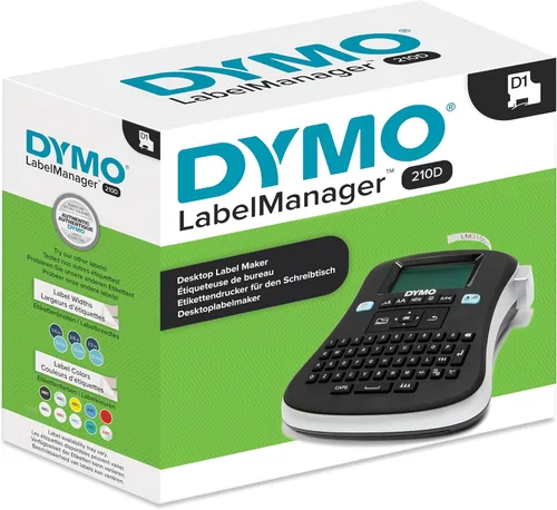 Vista 5 de DYMO Rotuladora de escritorio Rotuladora portátil LabelManager 210D, multiuso, fácil de usar, teclas inteligentes de un solo toque, teclado