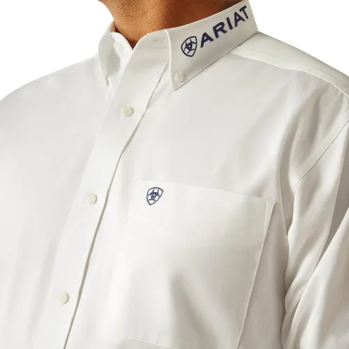 Vista 79 de Ariat Camisa de sarga con logotipo del equipo para hombre