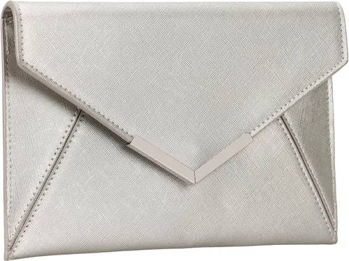 Vista 2 de Dexmay - Bolso de mano tipo sobre para mujer, tamaño mediano, de piel saffiano, plegable