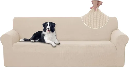Vista 81 de U-NICE HOME Funda para sofá biplaza elástica, cubierta para sofá, funda para sillón, protector de muebles para sofá con 2 cojines, funda para sofá