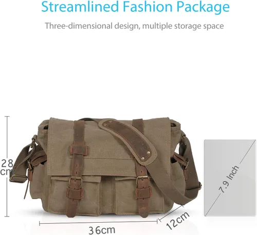 Vista 5 de FANDARE Nuevo bolso de mensajero vintage bolso de mano bolso de viaje casual bolso de hombro