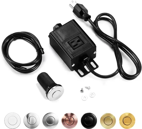Vista 15 de CLEESINK - Kit de interruptor de aire para la parte superior del fregadero para eliminación de basura (2.5 pulgadas, negro)