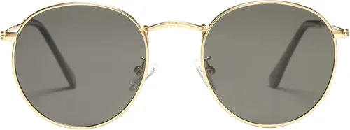 Vista 4 de Pro Acme Gafas de sol polarizadas de metal redondas pequeñas para mujer, estilo retro de diseñador