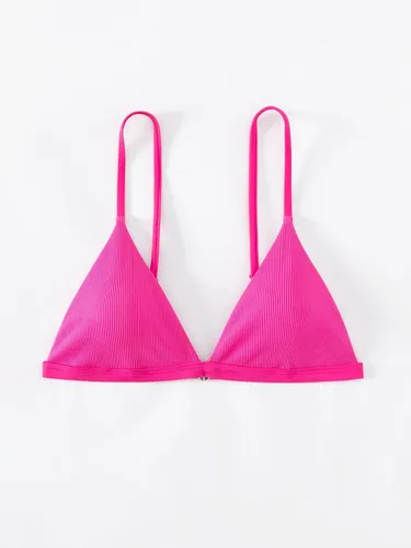 Vista 3 de SHENHE Traje de baño acanalado con tirantes delgados y micro triángulo, para mujer