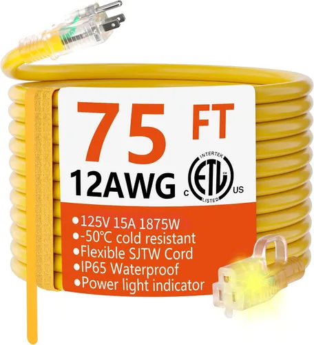 Vista 13 de HUANCHAIN Cable de extensión resistente de calibre 12 para exteriores, 6