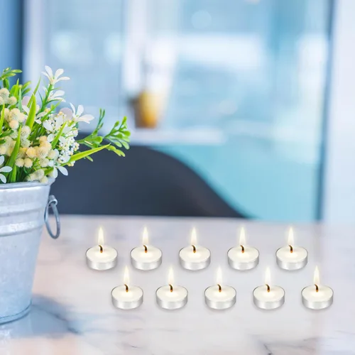 Vista 7 de Mega Candles - Velas sin perfume, para todos los usos, color blanco, juego de 50