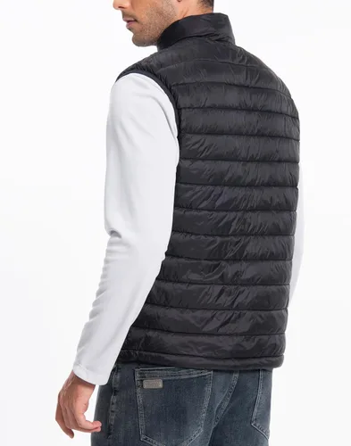 Vista 7 de Pioneer Camp Chaleco acolchado ligero para hombre, plegable, repelente al agua, cálido, acolchado, sin mangas, para el trabajo, casual, viajes