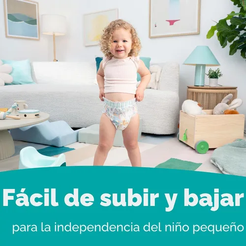 Vista 8 de Easy Ups - Pantalones de entrenamiento para niñas y niños, talla 4 (2T3T), 25 unidades, ropa interior de entrenamiento absorbente Bluey, hasta un